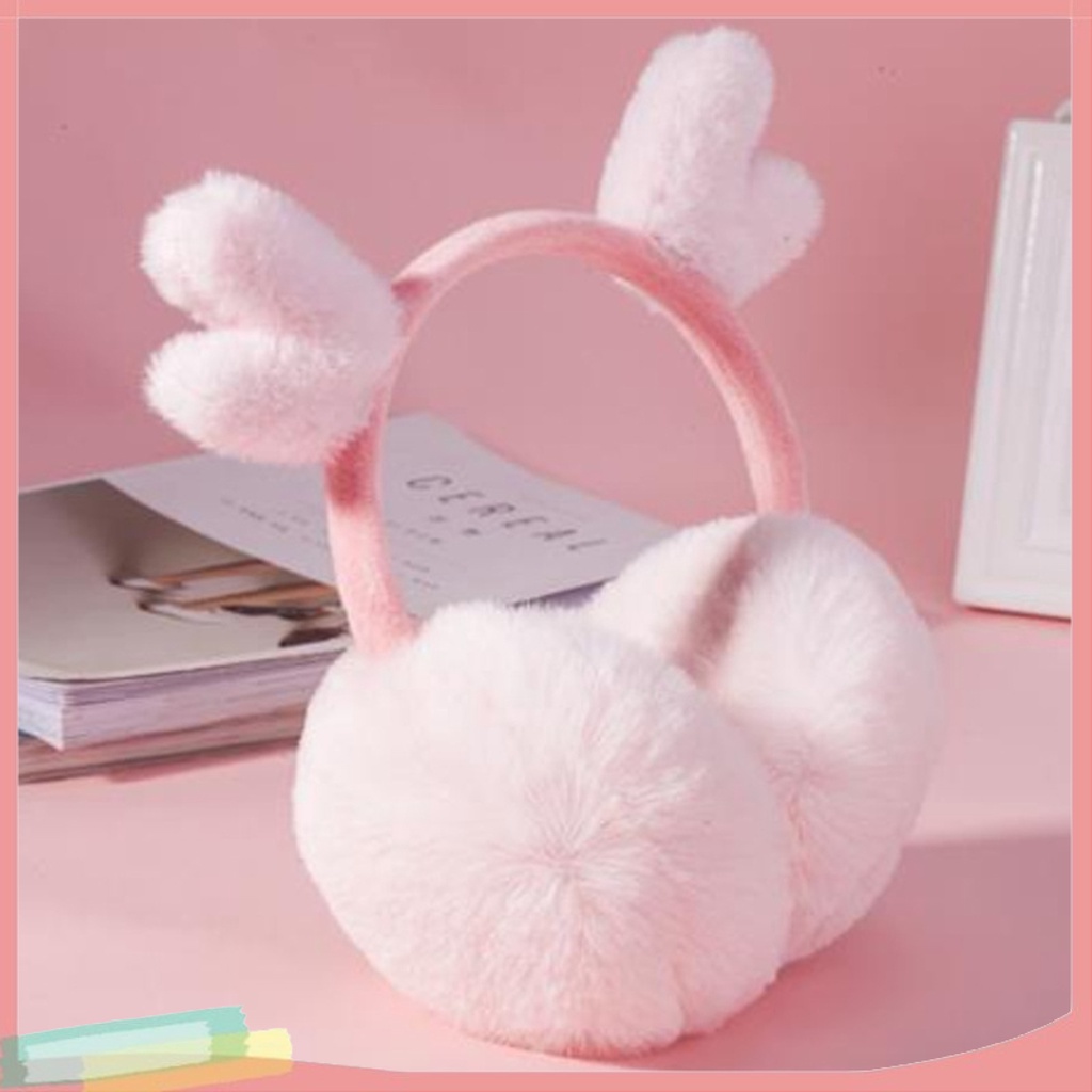 Chụp tai bằng lông 4 màu dễ thương thân thiện với làn da