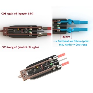 Tay hàn cell pin - đồng đỏ mạ niken