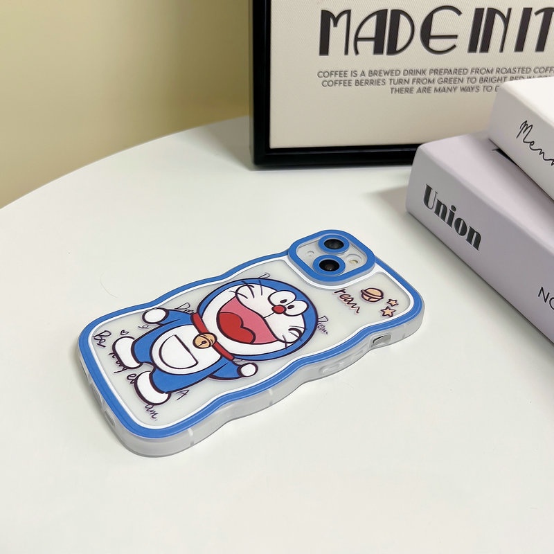 Cartoon Casing Realme C35 Narzo 50A Prime C21Y C25Y C21 C17 7i C15 C12 C25 C25S 20 30A C20 C11 2020 2021 8i 8 Pro 4G 5G 5 5i 5s 6i 2 U1 Cute Waves Edge Doraemon Clear Soft Phone Case Fine Hole Airbag Shockproof Protection Full Back Cover HNB 01
