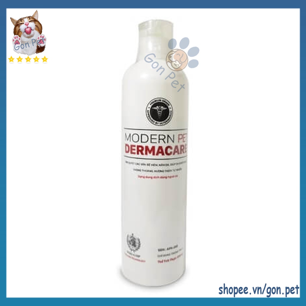 Dầu Tắm Modern Pet Dermacare 200ml, Hỗ Trợ Viêm Da, Nấm Da Cho Thú Cưng