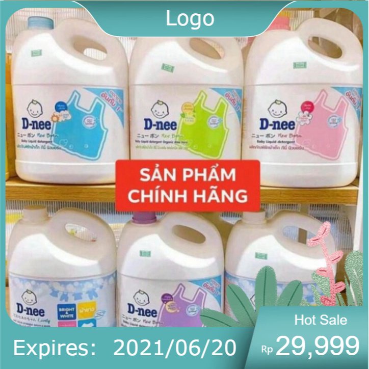 nước giặt dnee Thái Lan chính hãng (Cty đại thịnh) 3000ml 5 loại