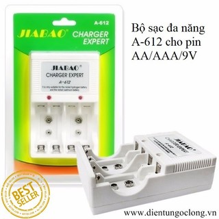 Bộ Sạc Pin Jiabao A612 Cho Pin AA-AAA-9V