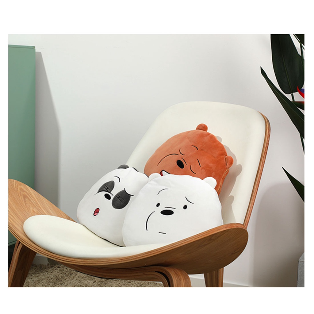 Mền văn phòng Miniso X We Bare Bears có dây kéo tiện gọn du lịch, ngủ trưa văn phòng