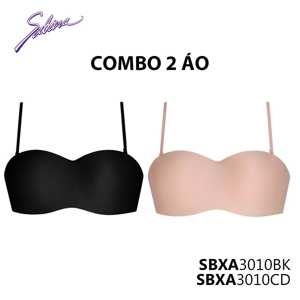 Combo 2 Áo Lót Cúp Ngang Mút Dày Siêu Nâng Ngực Màu Trơn Doomm Doomm Body Bra By Sabina SBXA3010