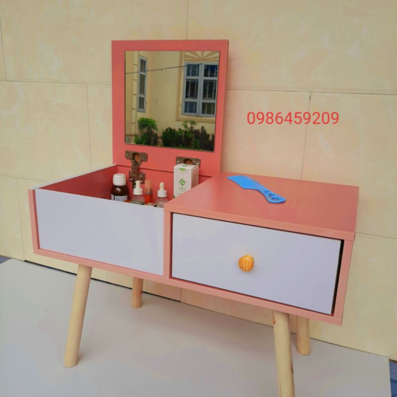 (Đã lắp sẵn) Bàn trang điểm mini ngồi bệt có gương,bàn phấn nhỏ phòng ngủ Trinh Decor | BigBuy360 - bigbuy360.vn