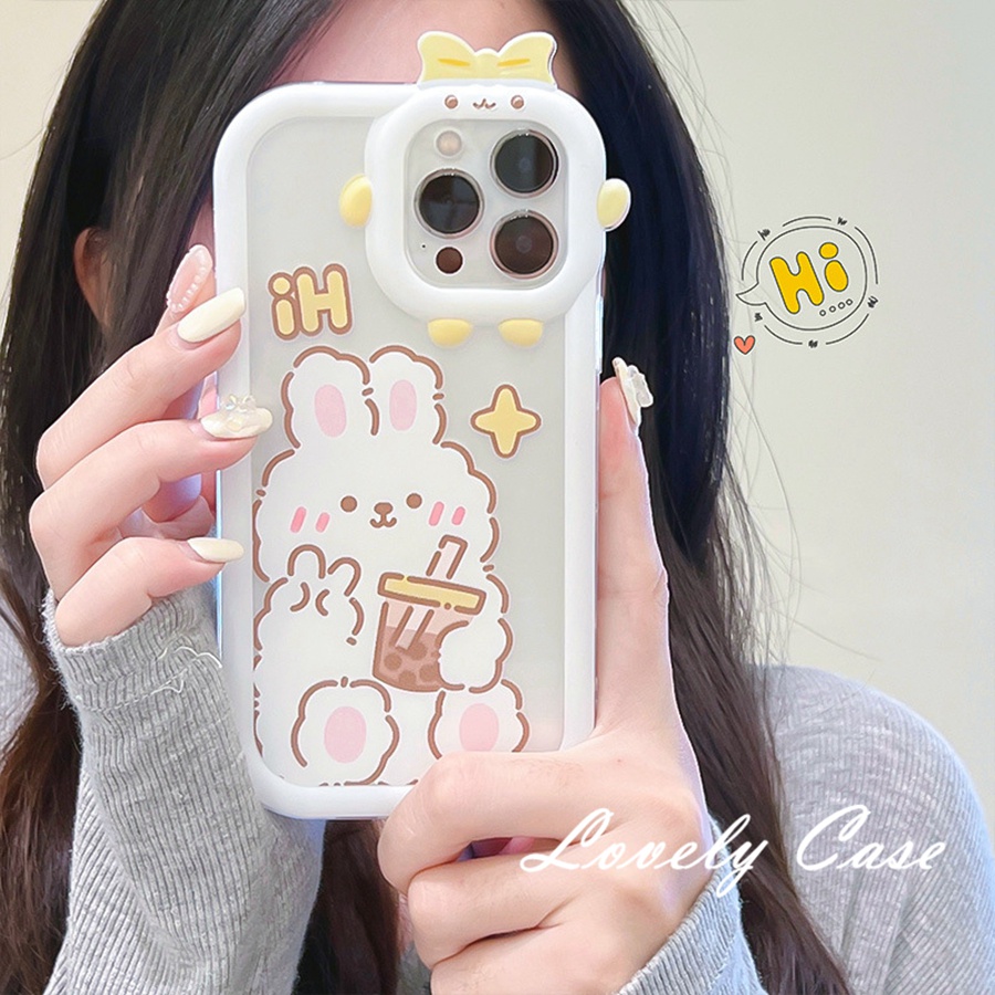 Ốp Điện Thoại Mềm Trong Suốt In Hình Cô Gái Uống Trà Sữa Cho IPhone 14 13 12 11 Pro Max X XR Xs Max 8 7 6 6s Plus SE 2020