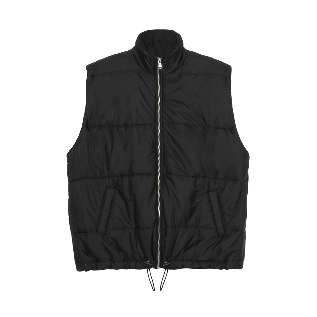 TATICHU - Áo khoác chần bông không tay dây rút - Funnel Neck Quilted Gilet - Áo khoác chần bông không tay dây rút.