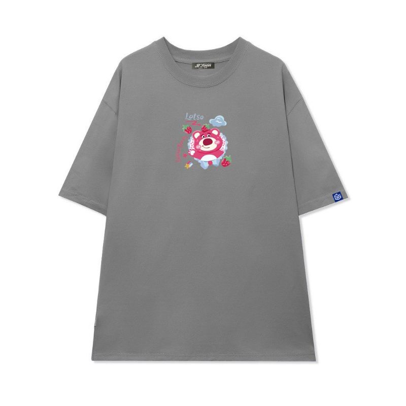 Áo thunCó sizefull màu gấu lotso bay tay lỡ unisex