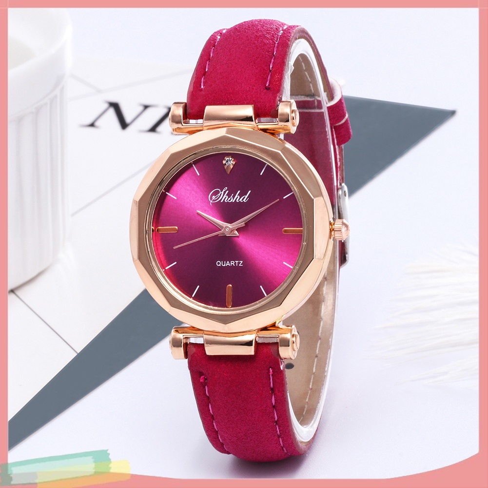 Đồng Hồ Nữ, Dây Giả Da, Có Đính Hạt