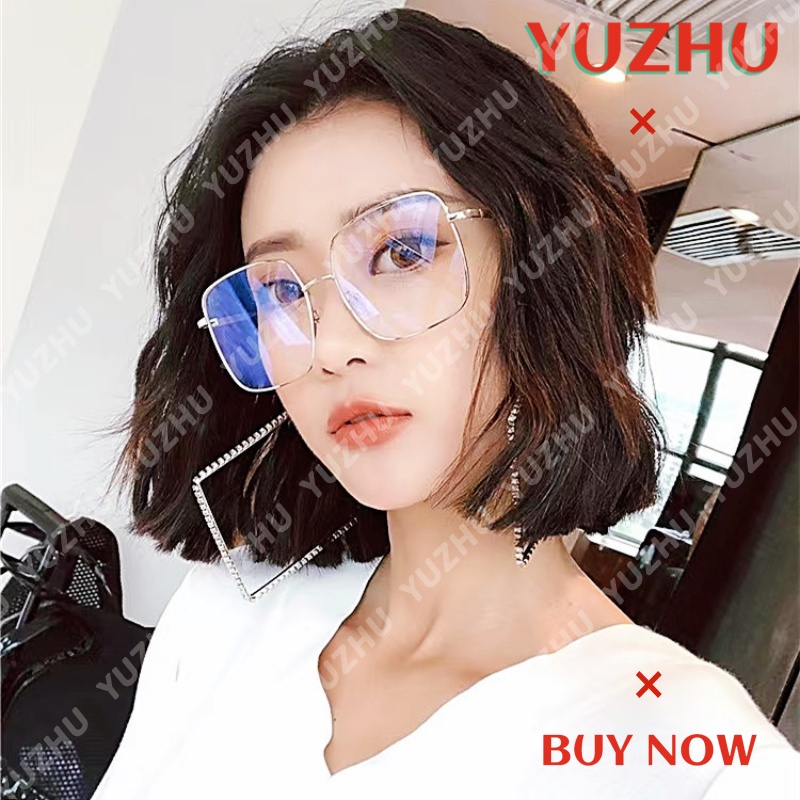 Mắt Kính Gọng Vuông Oversize Chống Ánh Sáng Xanh Phong Cách Vintage Thời Trang Hàn Quốc