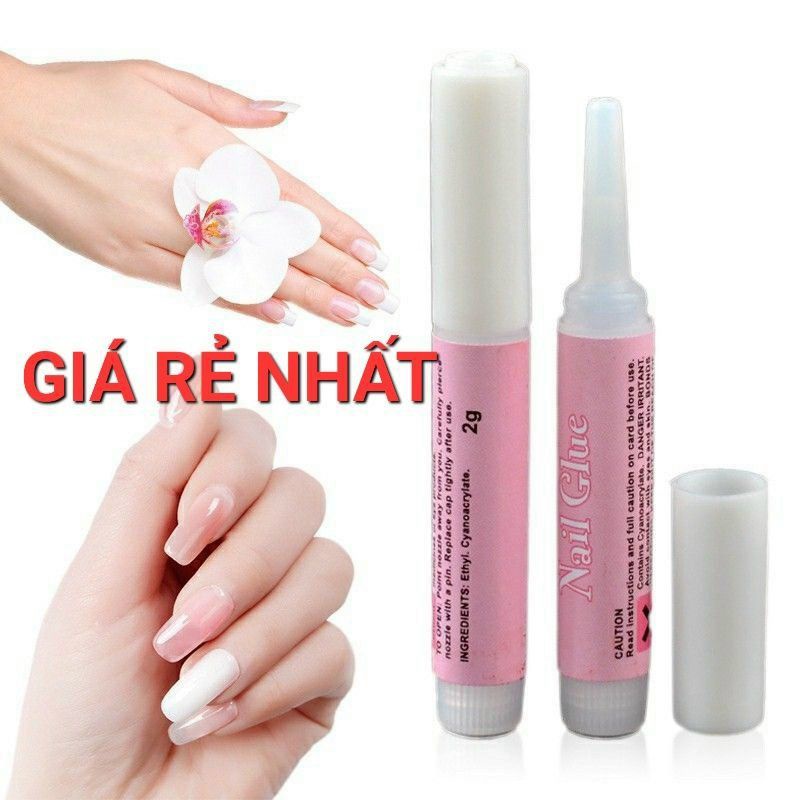 Combo 100 chai keo dán móng,  100 keo dán nail box, keo dán móng tay