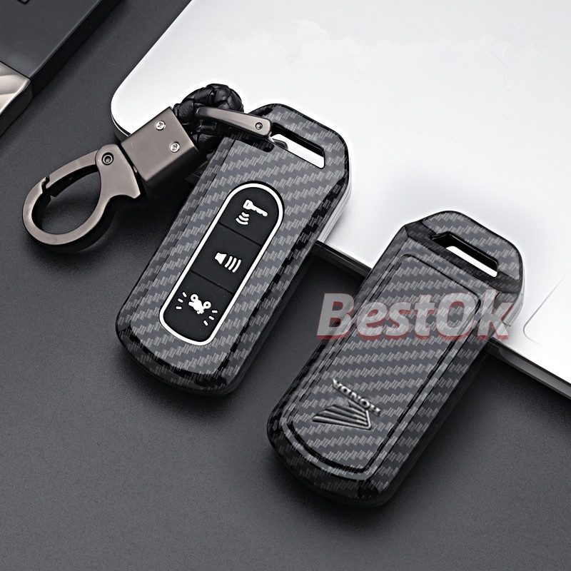 Vỏ Silicon Sợi Carbon Bọc Chìa Khóa Thông Minh Cho Xe Mô Tô Honda PCX ADV 150 Sh 125