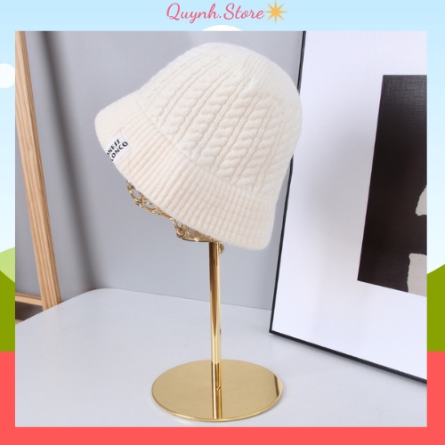 Mũ len trơn trùm đầu , nón len nam nữ mùa thu đông dáng trơn phong cách Hàn Quốc - Quynh.Store - NL0001