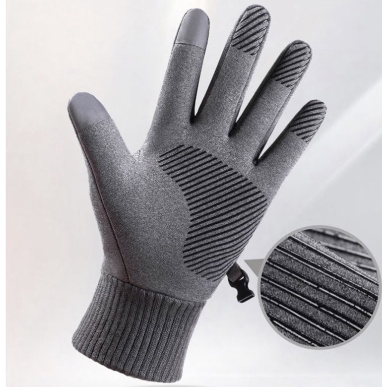 Găng tay lót lông ấm áp mùa đông cho nam nữ chống trơn trượt, cảm ứng mã K39