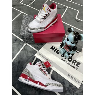 Giầy thể thao air jordan 3 retro katrina-aj3 trắng đỏ