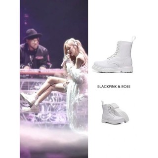 Giày boots buộc dây cao cổ giống rosé blackpink
