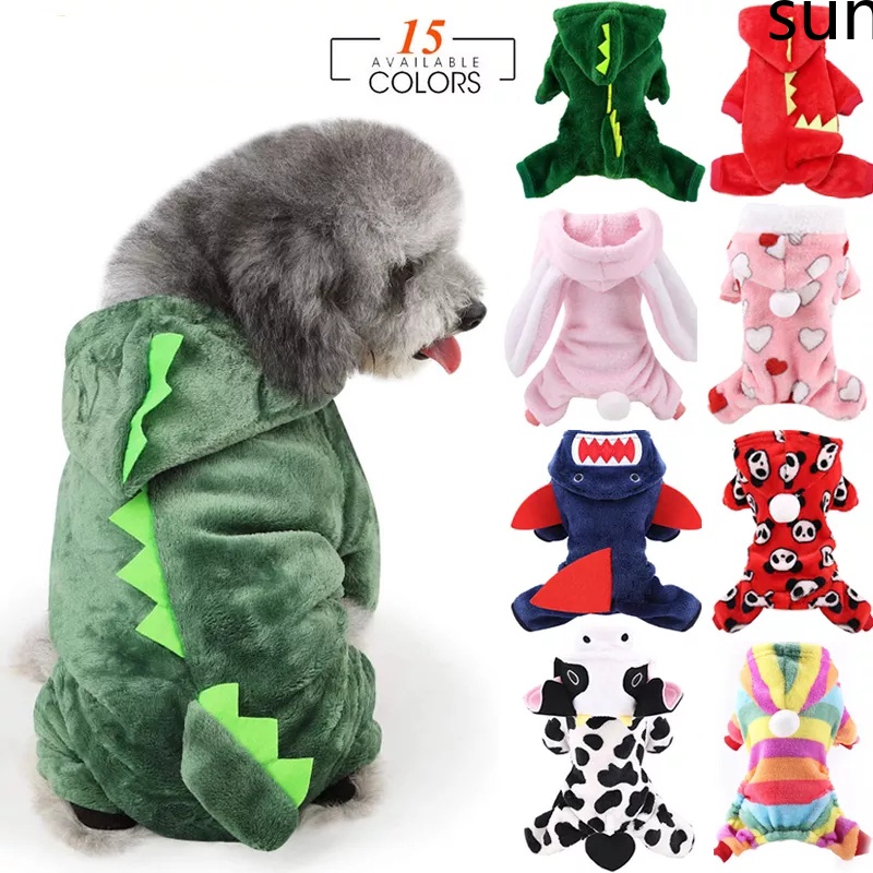 Đồ Ngủ Lông Cừu Mềm Mại Ấm Áp Cho Thú Cưng, Áo Liền Quần, Quần Áo Cho Chó Nhỏ, Chó Con, Mèo, Chihuahua, Yorkshire, Áo Khoác Trang Phục-Sun. Vn