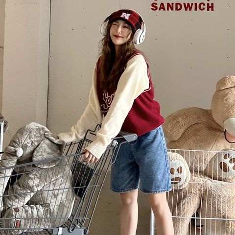 Mới Áo Sát Nách In Chữ Phong Cách Retro Mỹ