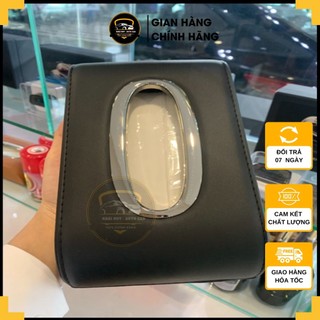 Hộp đen đựng giấy ăn trên xe hơi bằng da