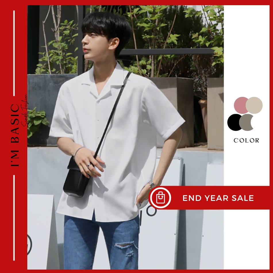Áo Sơ Mi Lụa Ngắn Tay Unisex BASIC OUTFIT Không Nhăn Mặc Thoáng Mát Phong Cách Hàn Quốc (ASMN01)