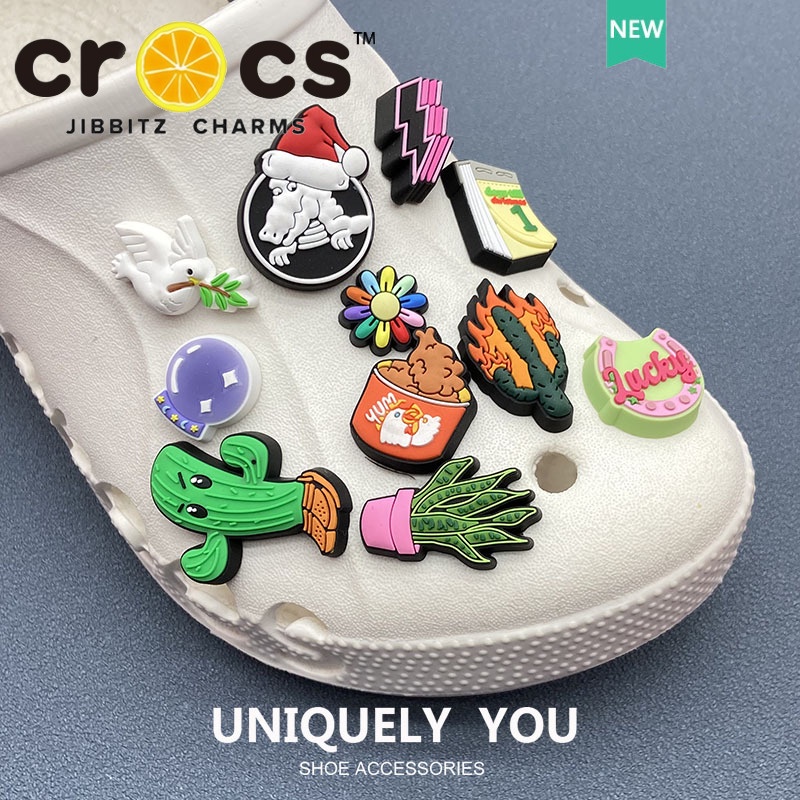 Giày Crocs jibbitz 2023 Phối Hoa Xinh Xắn Dành Cho Nữ