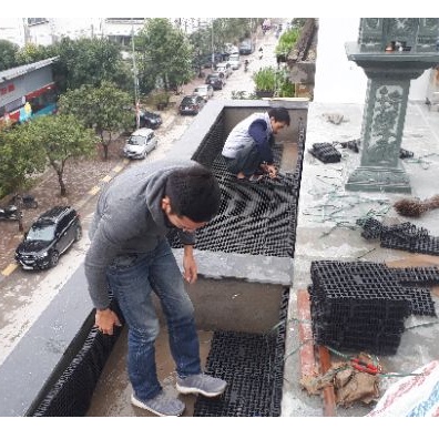 VỈ THOÁT NƯỚC NGẦM ECOCell: Chuyên dùng thoát nước bồn cây trông, vườn trên mái.