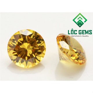 (3.5- 7.0mm) Kim Cương Moissanite màu Vàng Yellow, Giấy kiểm định quốc tế GRA. Hàng Mỹ USA.