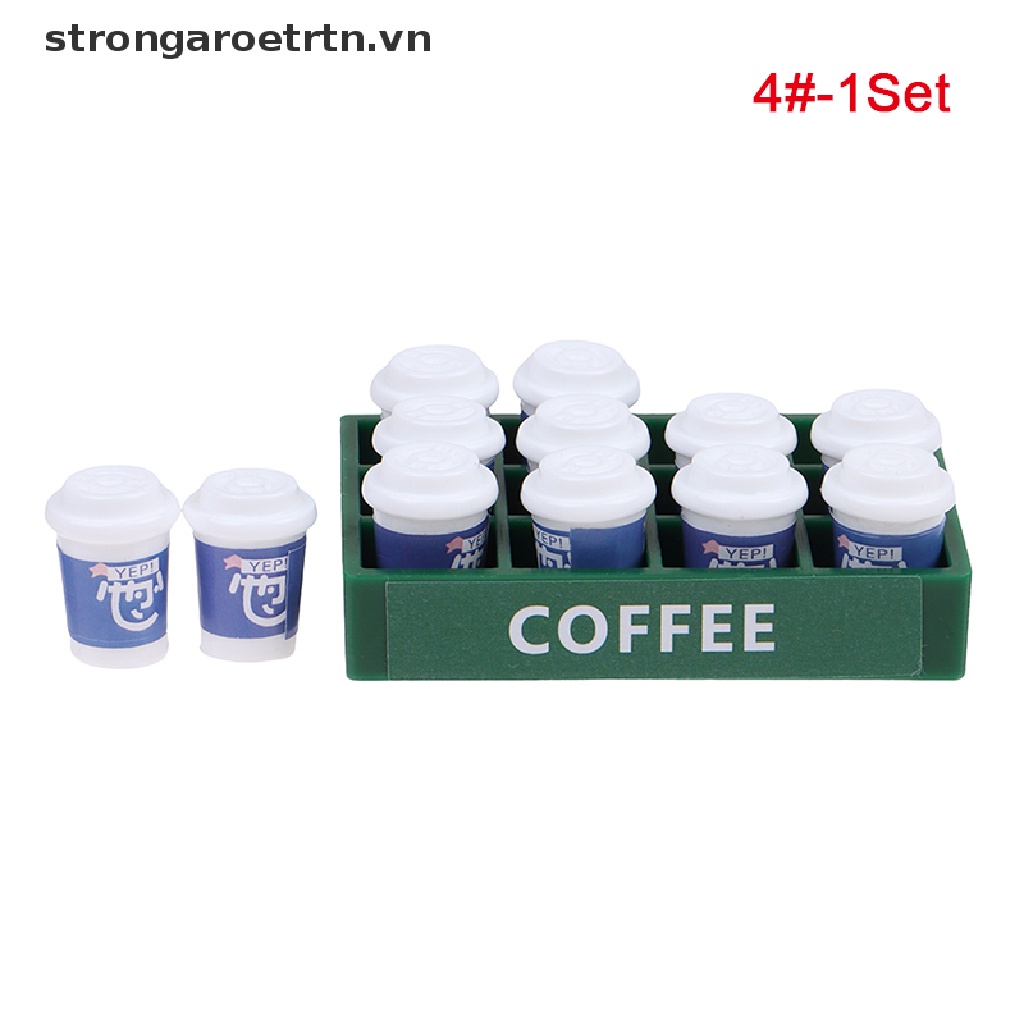 1 Set Cốc Uống Cà Phê Kèm Hộp Đựng Trang Trí Nhà Búp Bê 1: 12
