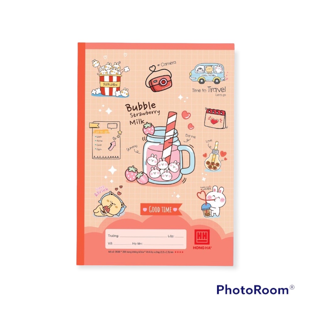 Vở 4 ô ly Hồng Hà 200 trang School Good Time 0588