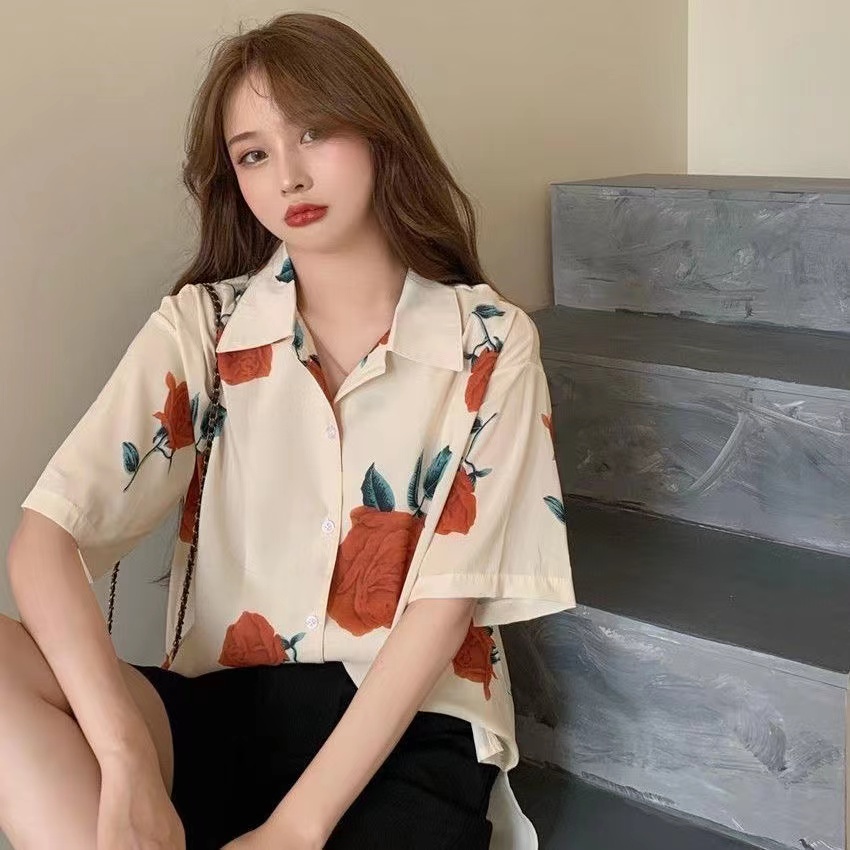 Áo Sơ Mi Ngắn Tay In Họa Tiết Hawaii Mẫu Mới Thời Trang Dành Cho Cả Nam Và Nữ