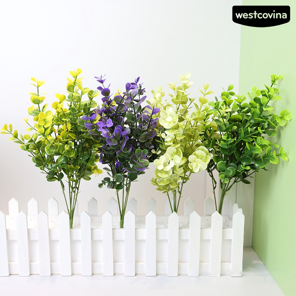 [WEST]⚘Chậu Cây Bạch Đàn Giả Bằng Nhựa Dùng Trang Trí Sân Vườn