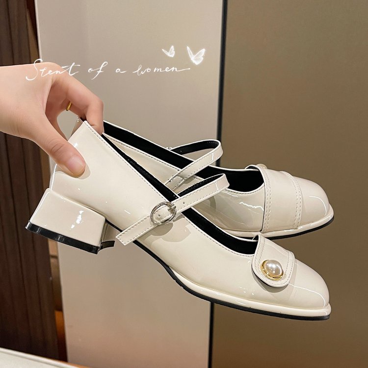 Giày Cao Gót Mũi Tròn Màu Trơn Thoải Mái Thời Trang Dành Cho Nữ