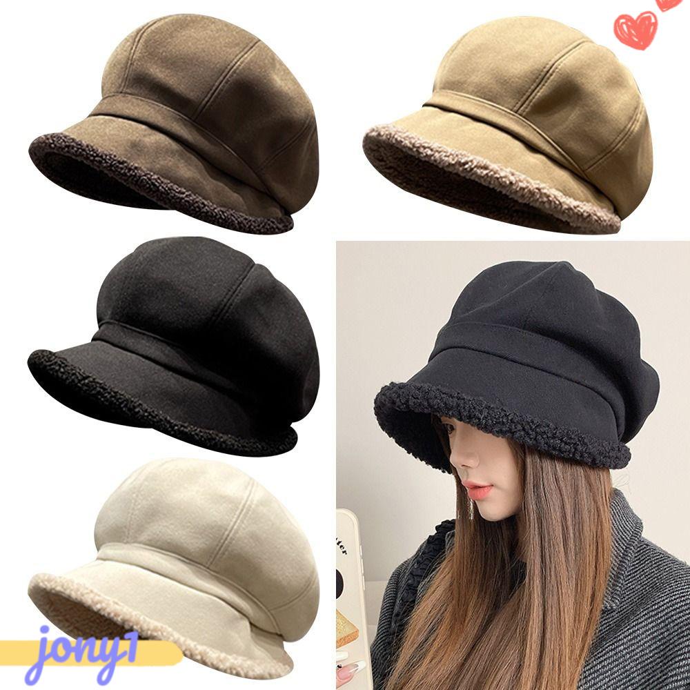 Mũ Beret Len Lông Cừu Màu Sắc Đơn Giản Thời Trang Thu Đông