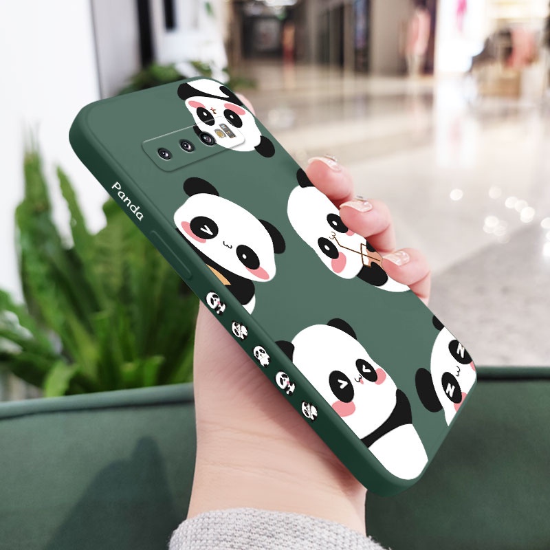 Ốp Điện Thoại Mềm Hình Gấu Trúc Trà Sữa Cho Samsung Galaxy S10 S10E Plus S9 Plus