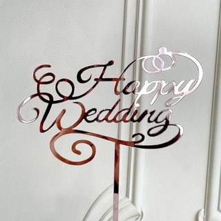 Topper mika trang trí bánh special for you, happy wedding, happy valentine