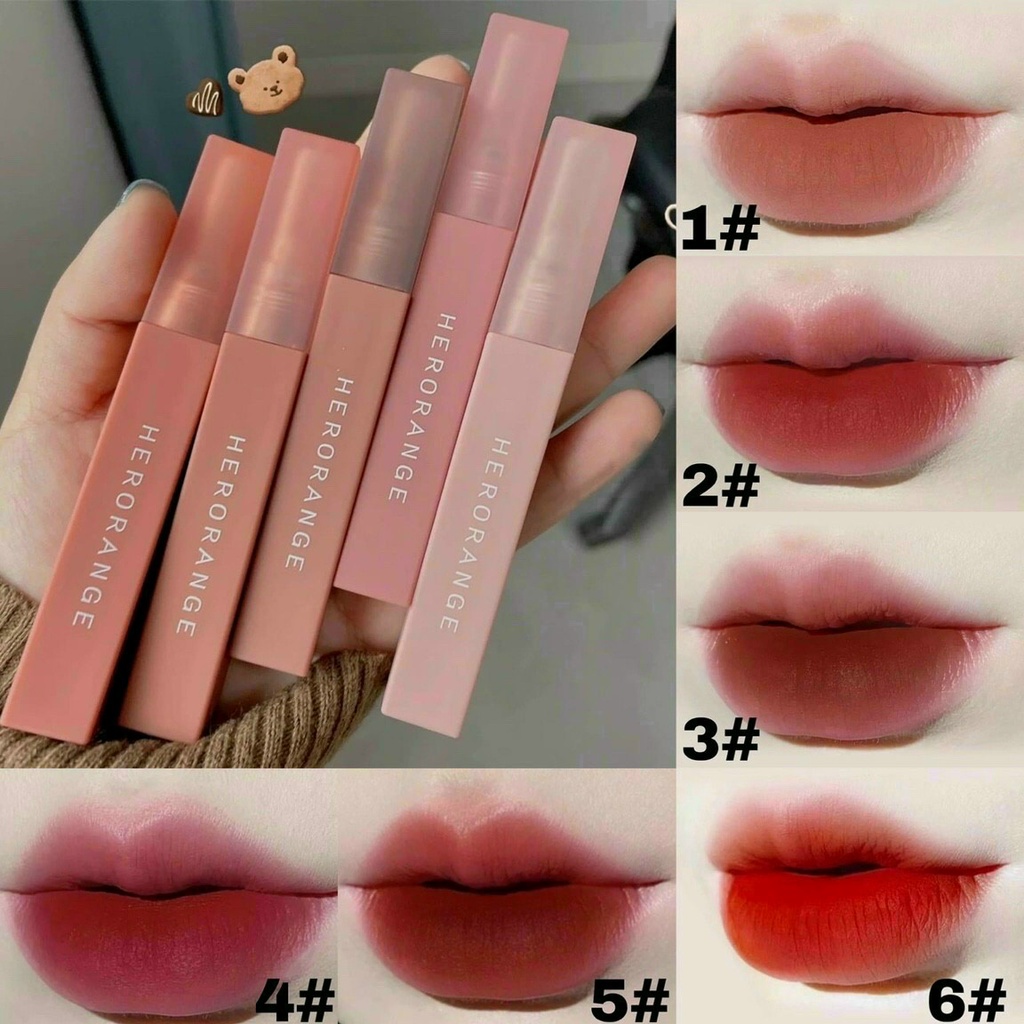 Son Kem Lì HERORANGE mềm mịn lâu trôi dạng thỏi dài lâu trôi