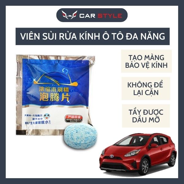 Viên sủi rửa kính chuyên dụng xe ô tô - Chất tẩy rửa kính chắn gió xe - đa năng tiện dụng