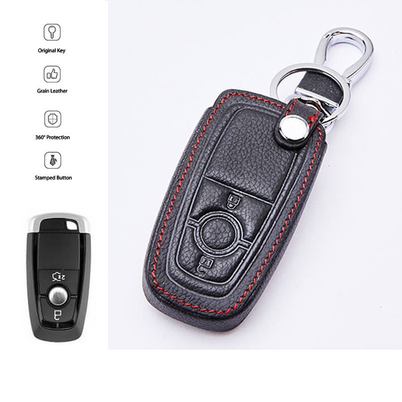 Bao da chìa khóa các dòng xe FORD: XLS, Ranger XLS, Fiesta, Everest,Focus,Xlt ...kèm móc treo