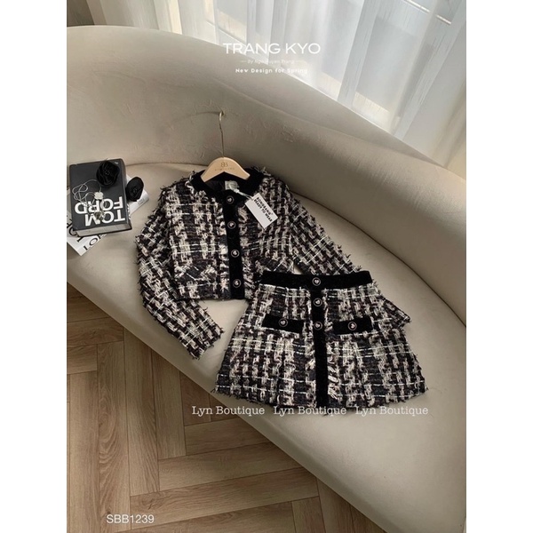 SET dạ tweed siêu hot hit phong cách sang chảnh hàng thiết kế cao cấp dành riêng cho nữ VÂNDUONGfashion