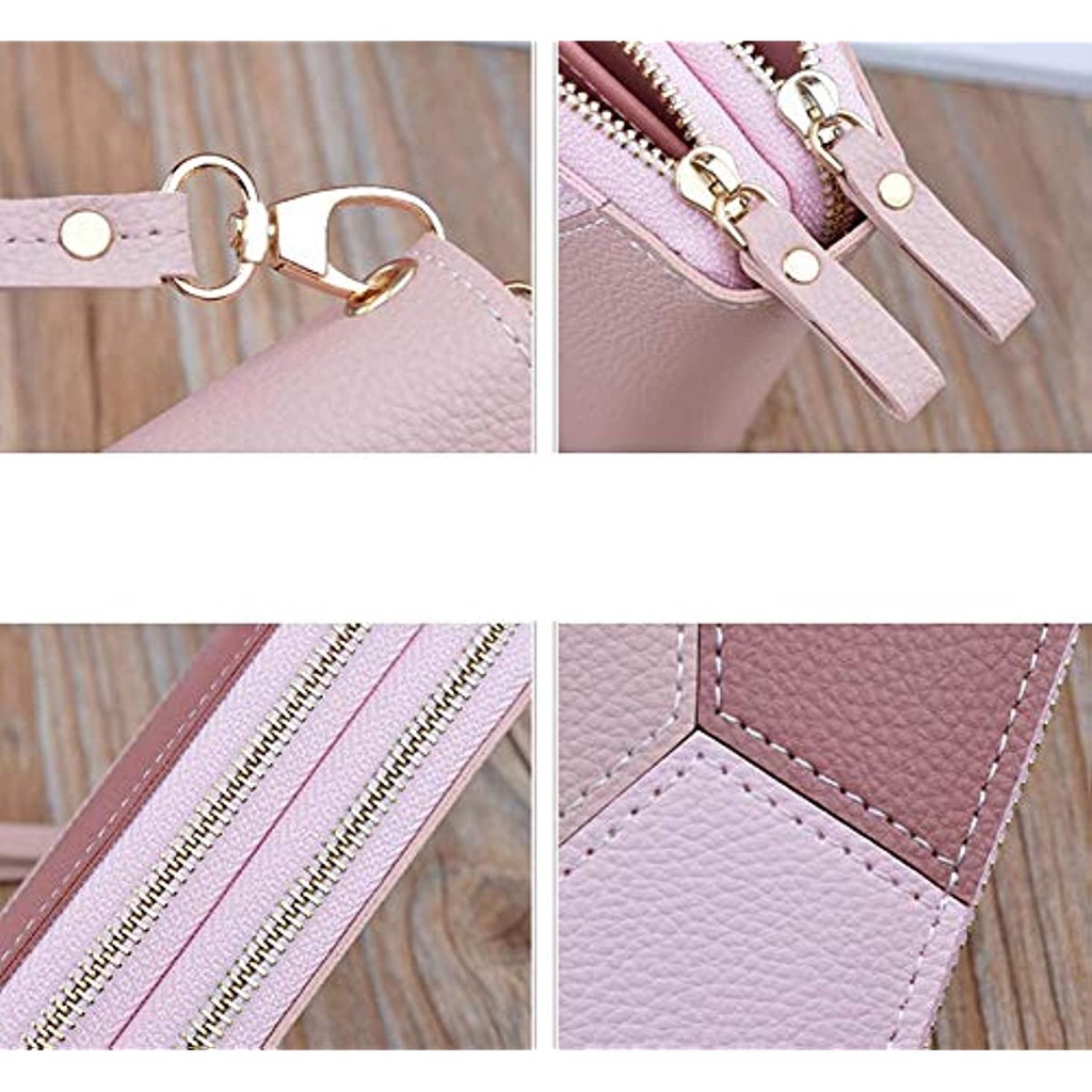 Ví Nữ Dáng Dài Có Khóa Kéo JP5 Đựng Điện Thoại / Tiền Xu Hai Ngăn Tiện Dụng