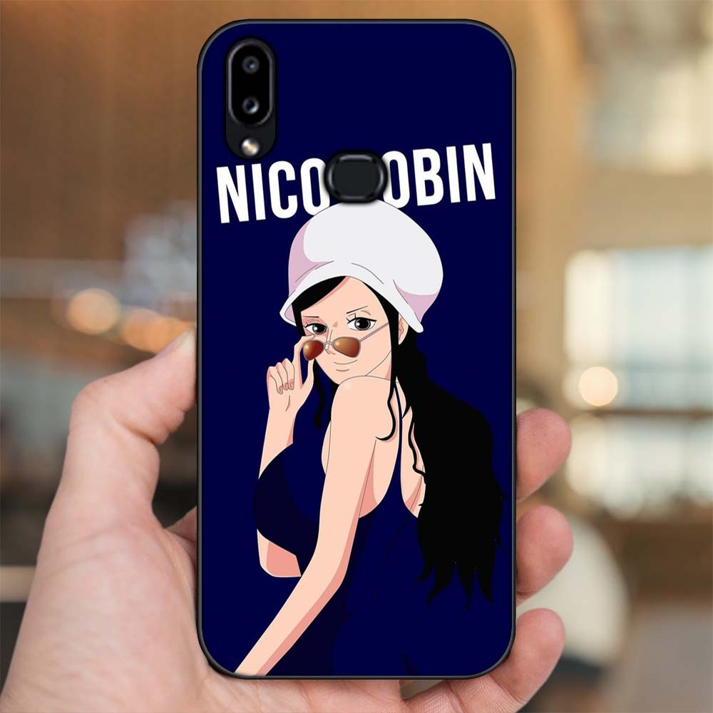 Ốp lưng Samsung A10S viền đen in hình Nico Robin One Piece Đảo Hải Tặc