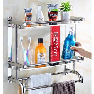 Kệ ngang 2 tầng inox 304, kệ inox nhà tắm, kệ đê dầu gội , kệ góc nhà tắm cao cấp nhập khẩu