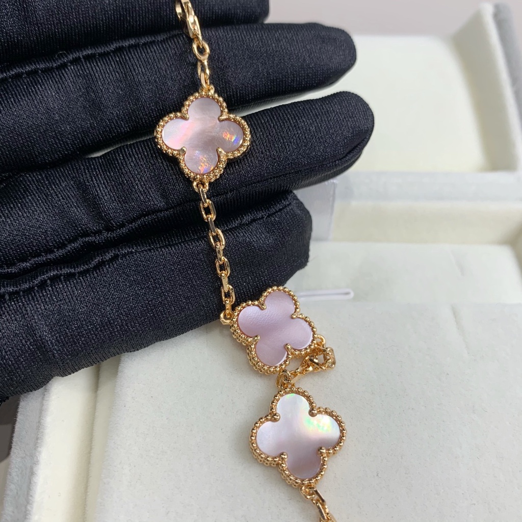 Vòng Tay Bạc 925 Hình Cỏ Bốn Lá Thời Trang