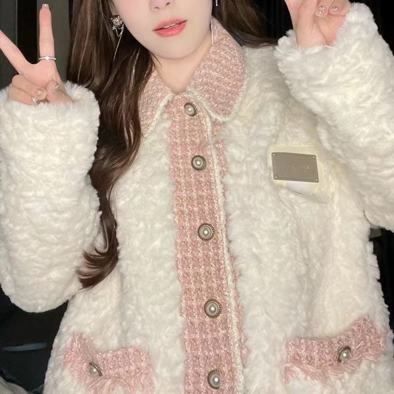 Áo Khoác Cardigan Len Lông Cừu Dáng Rộng Tay Dài Thời Trang Mùa Đông Cho Nữ