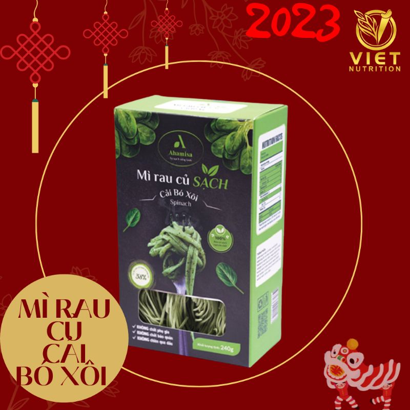 Mì rau củ sạch cải bó xôi 240g