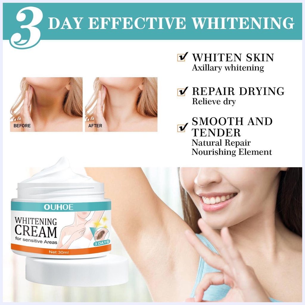 Kem Làm Trắng Vùng Da Dưới Cánh Tay / Đầu Gối / Chân / Vùng Da Dưới Cánh Tay Cho Nữ