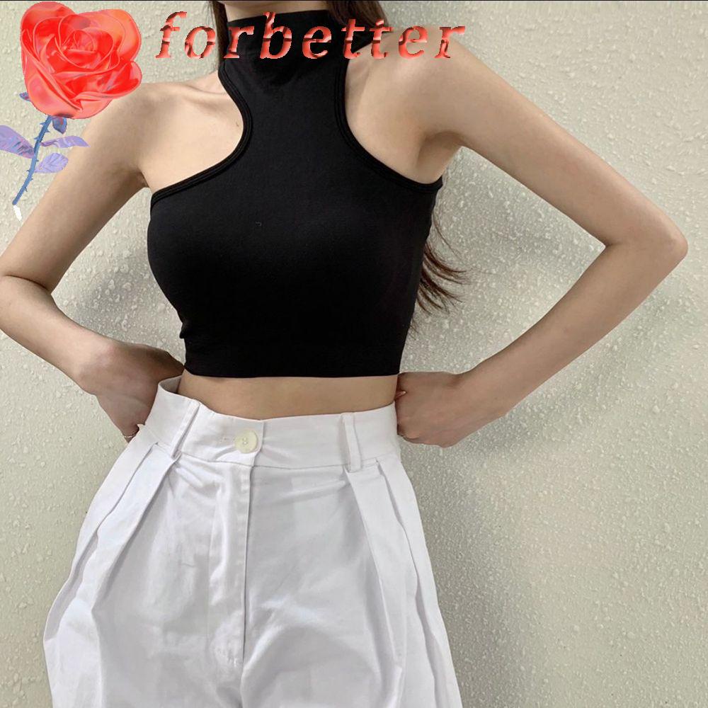 Áo Croptop Sát Nách Có Mút Đệm Ngực Không Gọng Thép Phong Cách Thể Thao Gợi Cảm