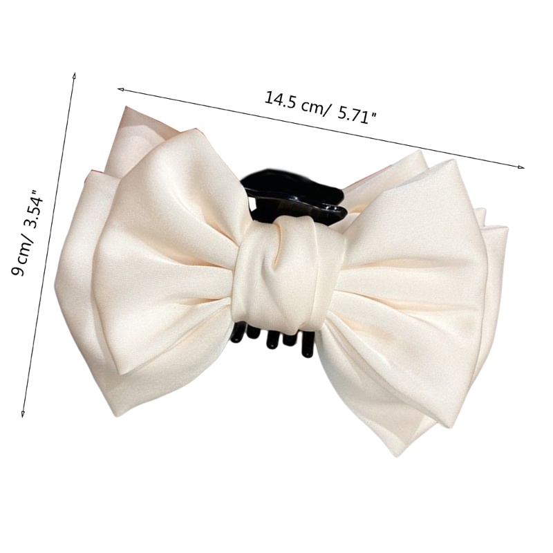 Kẹp Tóc Càng Cua Lớn Bằng Satin Hình Nơ Thời Trang Mùa Đông