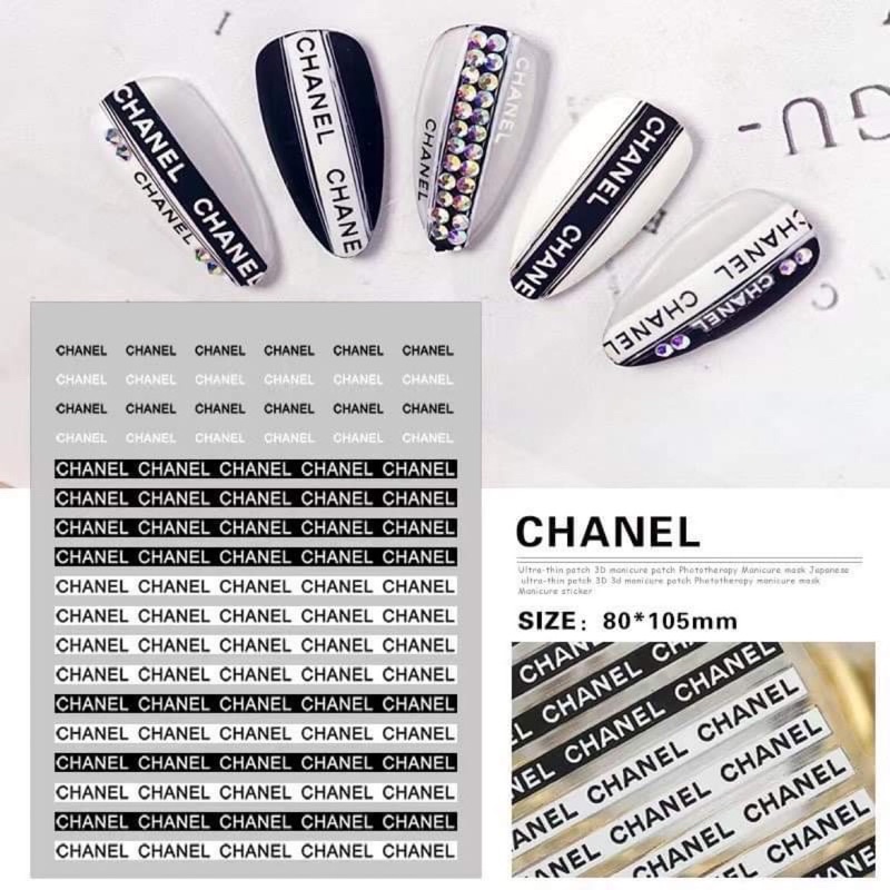 sticker chữ, nơ, thuong hiệu