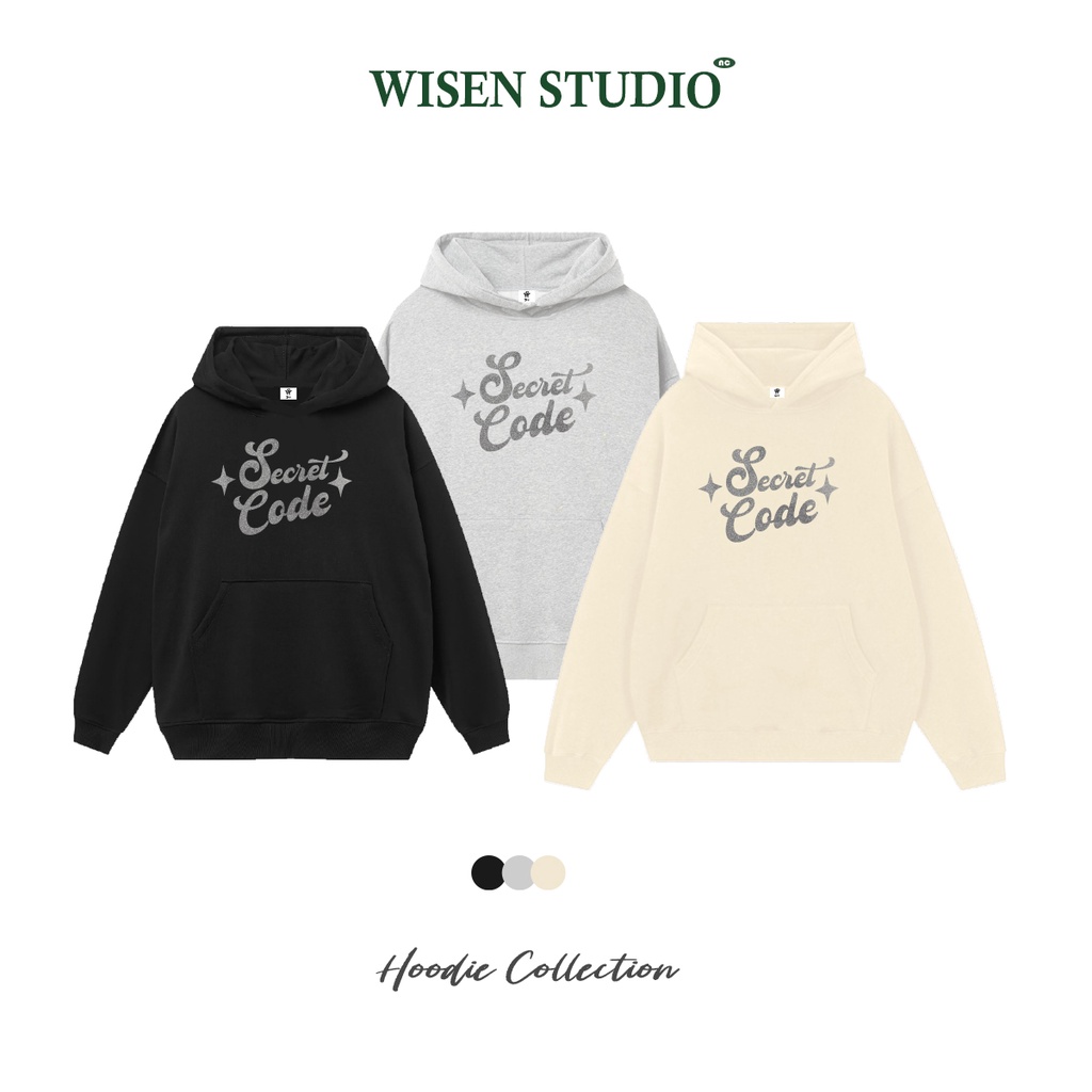 Áo hoodie WISEN TWINKLE áo hoodie nỉ bông unisex form rộng
